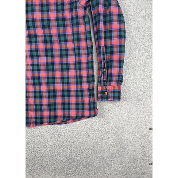 Men's Duluth Trading Co Long Sleeve Plaid Flannel Button Up Shirt Pink XL Tall - Picture 3 of 11